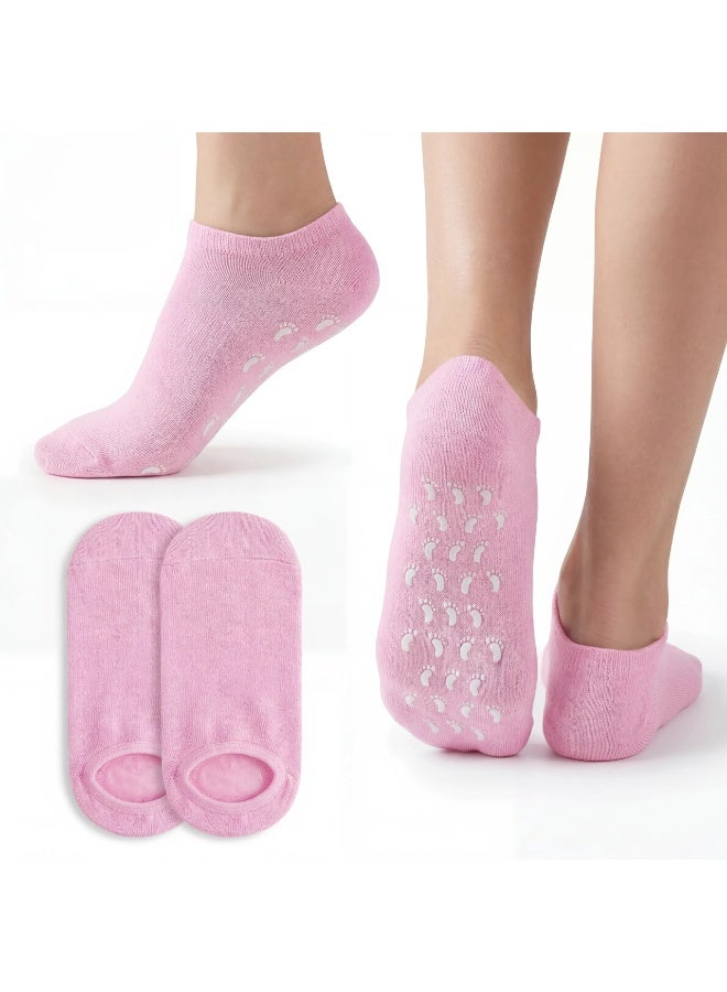 شراب سيليكون طبي لحماية كعب القدم - زوج واحد من جوارب الجل لعلاج التشققات للرجال والسيدات - Image 1